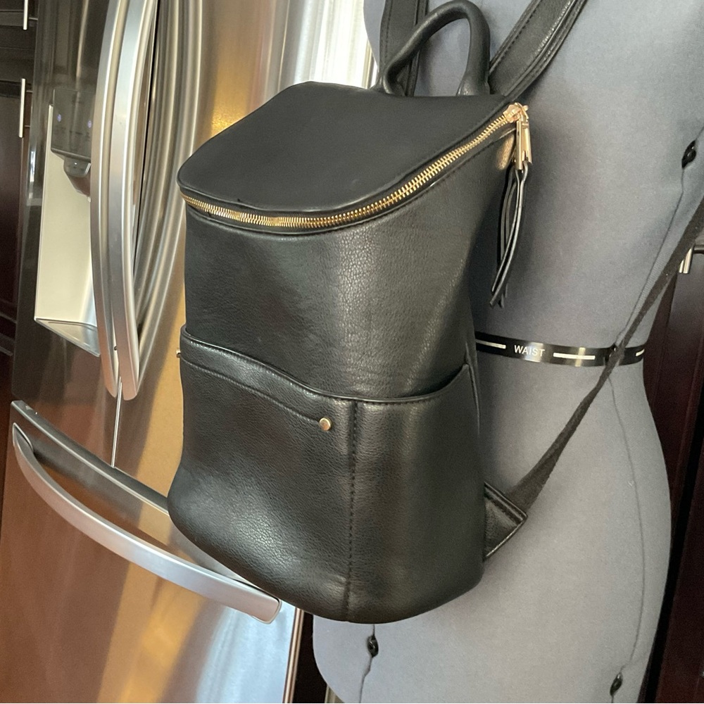 Aldo TERRADIA Black Backpack with Gold Accents - Picture 6 of 10